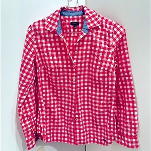 Pink Gingham cotton shirt by Talbots